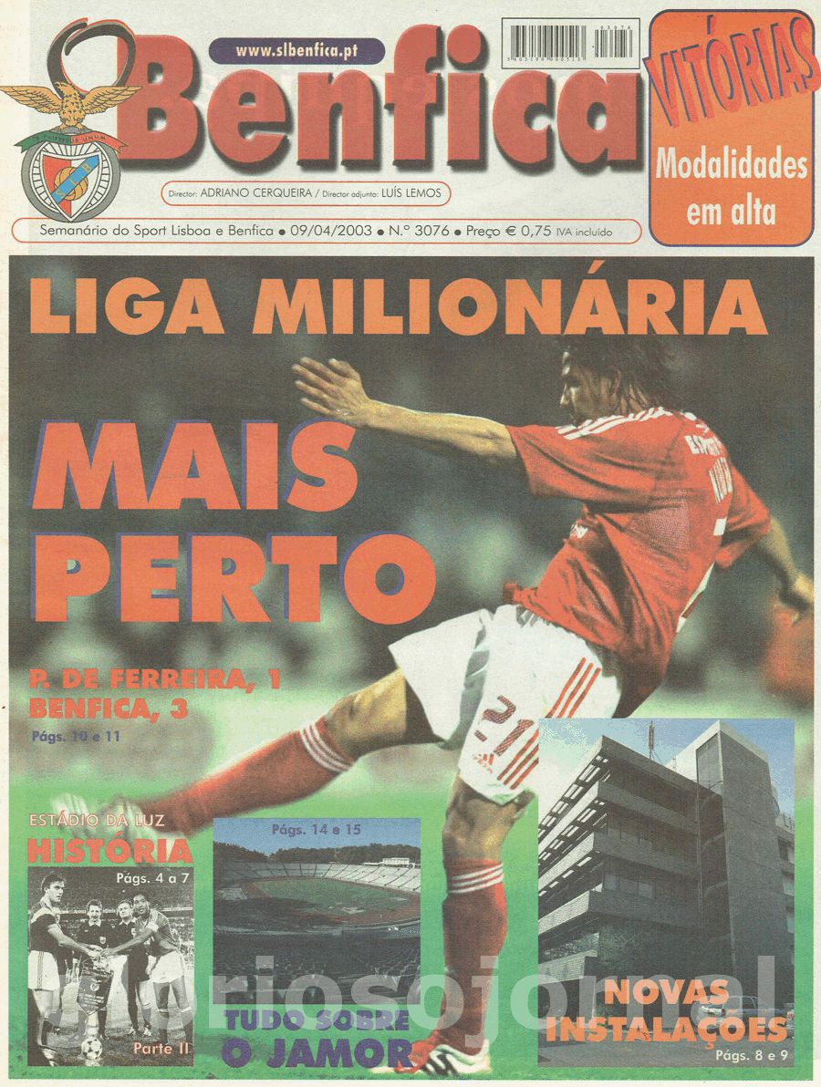 jornal o benfica 3076 2003-04-09